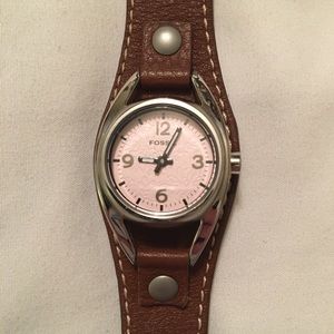 Leather Fossil watch